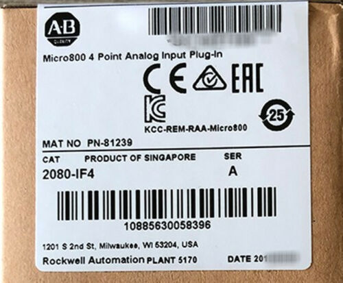 Neu AB 2080-IF4 Micro800 4-Punkt Analogeingang Plug-In 2080IF4