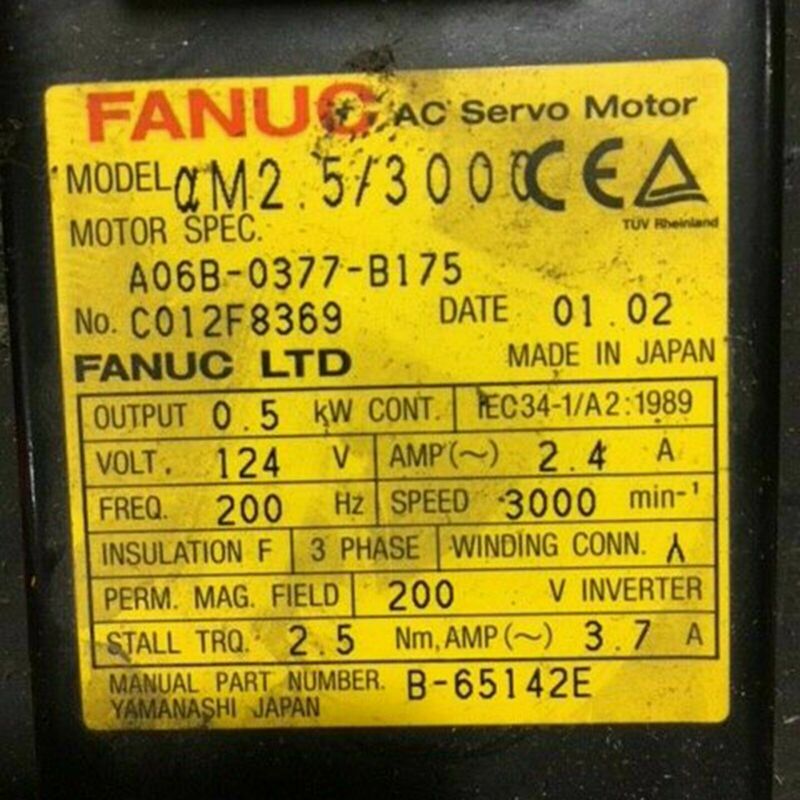  Für Fanuc A06B-0377-B175 Gebrauchter Servomotor Expressversand